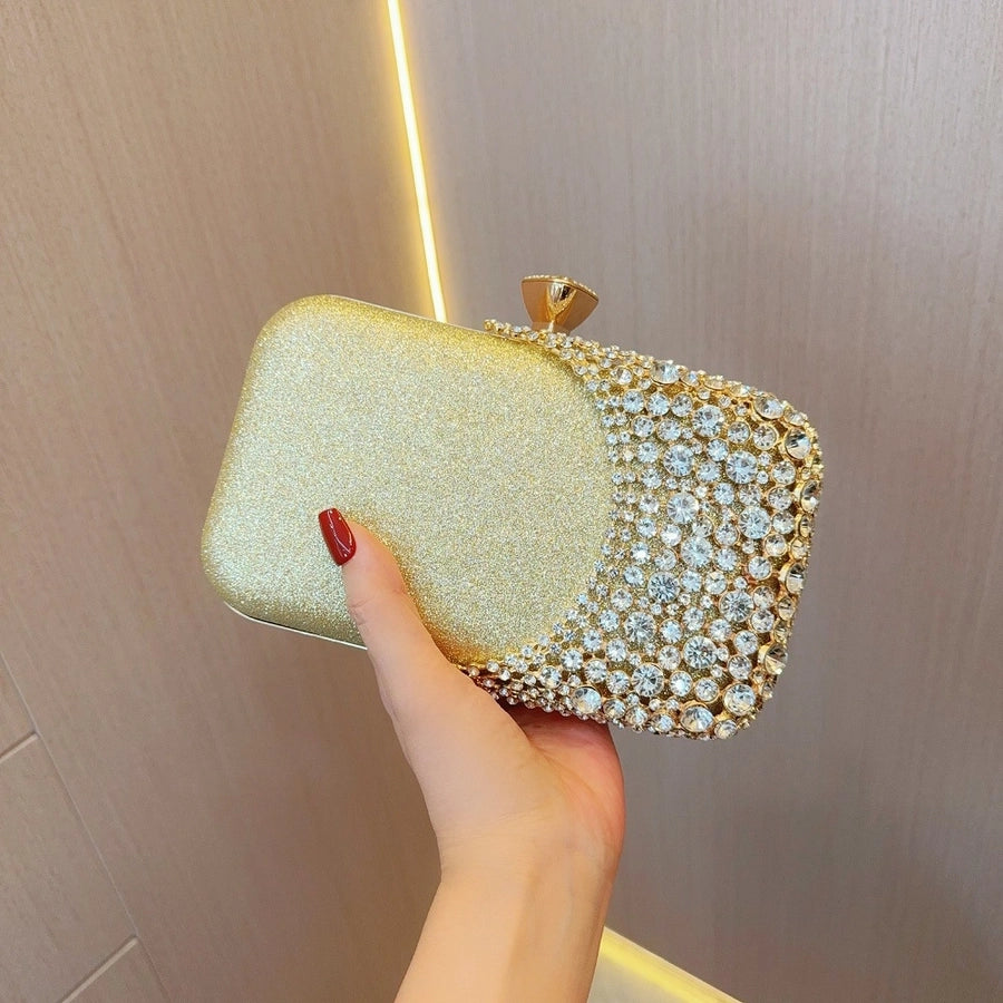 New  ladies party Diamond evening bag dress bag banquet bag clutch messenger bag evening bag