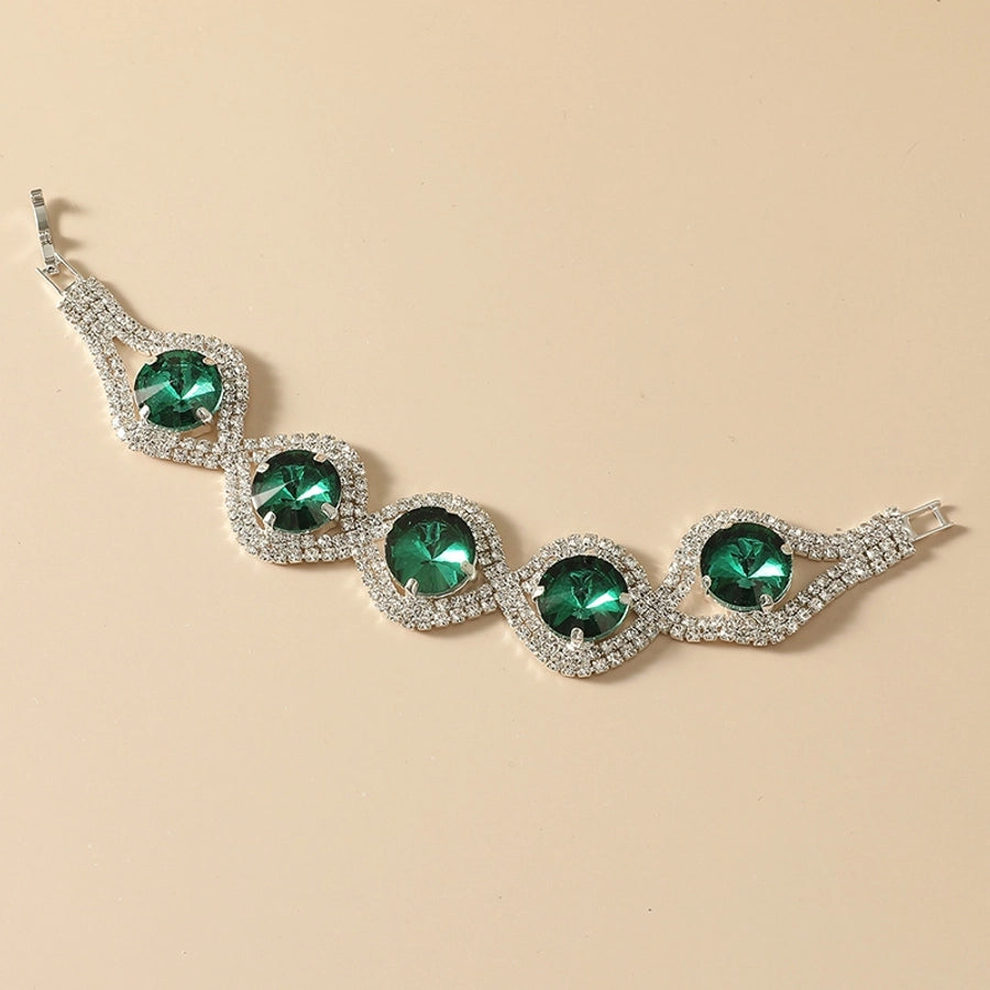 Glam Luxurious Fashion Artificial Gemstones Artificial Gemstones  Chain & Link Bracelets