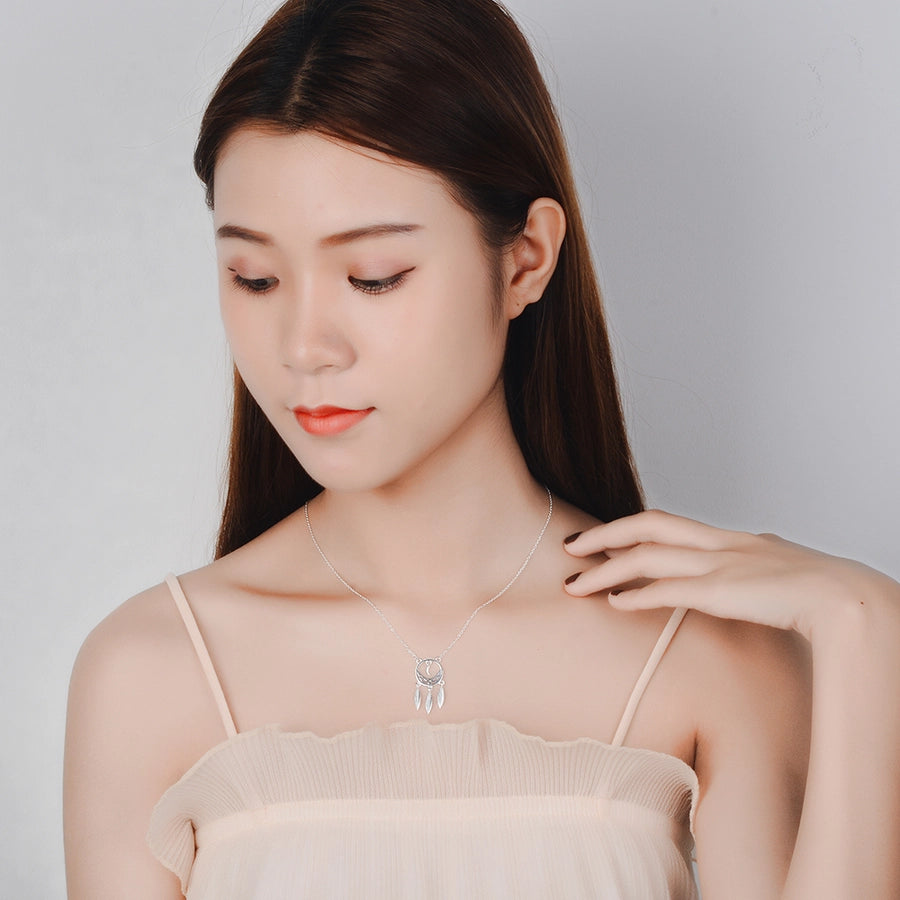 Copper Gold Plated Plating Leaf Pendant Necklace