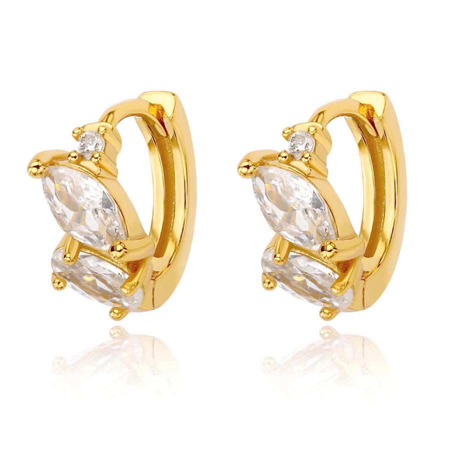 Foxi Exquisite 5A Zircon Inlaid 925 Sterling Silver Material for Women Ear Ring