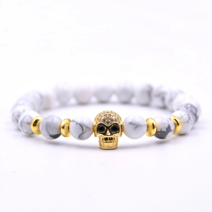 Fashion Skull natural stone No Inlaid Bracelets In Bulk