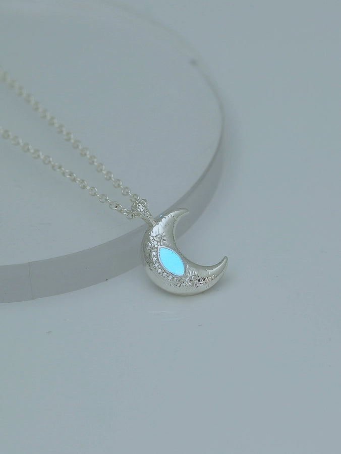 Novelty Simple Style Streetwear Star Moon Heart Shape Zinc alloy  Pendant Necklace