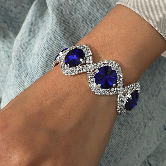 Glam Luxurious Fashion Artificial Gemstones Artificial Gemstones  Chain & Link Bracelets