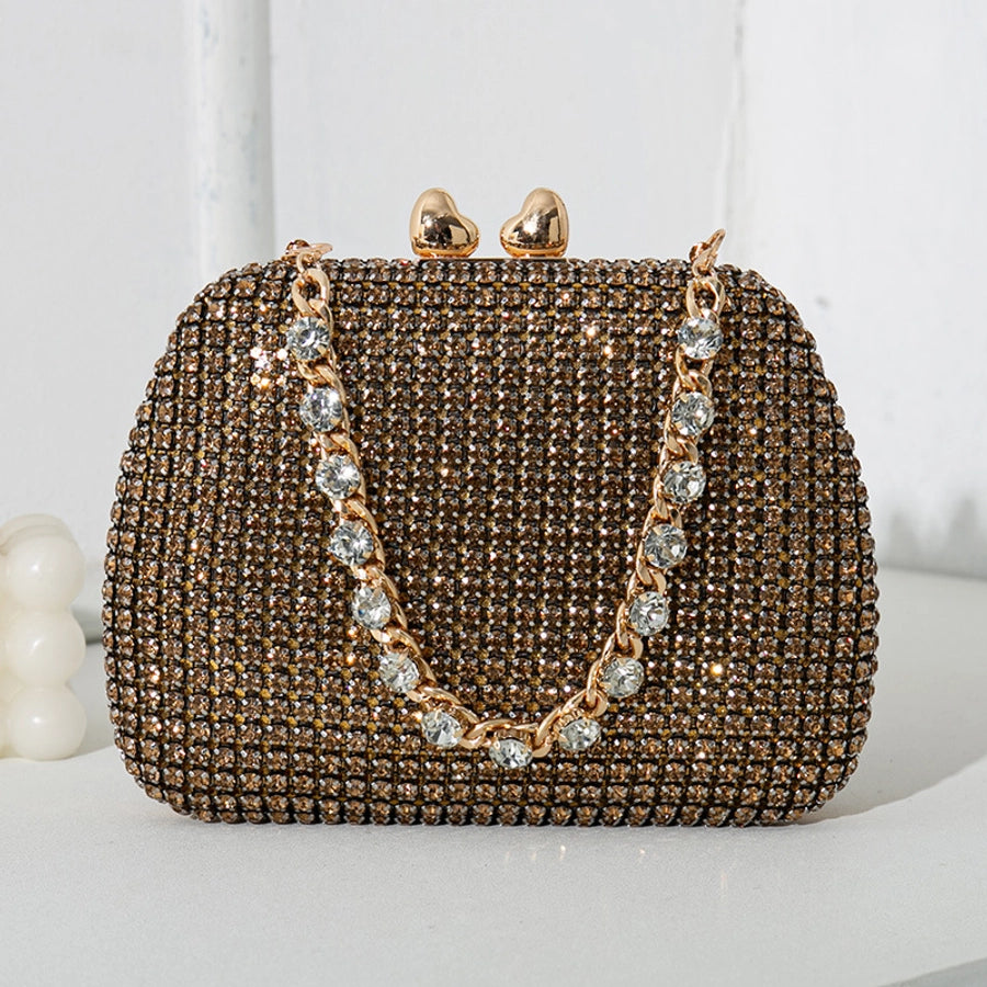 Silver Black Red Pu Leather Solid Color Square Evening Bags