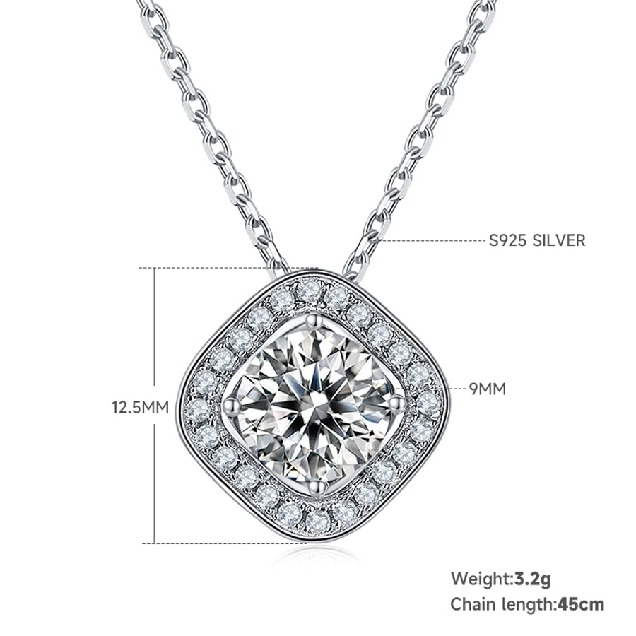 Elegant Princess Sweet Geometric Sterling Silver Inlay Zircon Rhodium Plated Women's Bracelets Earrings Necklace