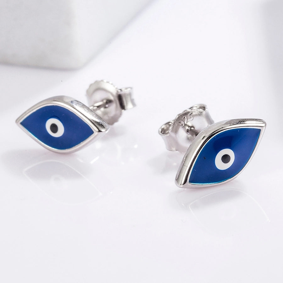 1 Piece Classical Funny Eye Octopus Plating Inlay Sterling Silver Zircon White Gold Plated Ear Studs