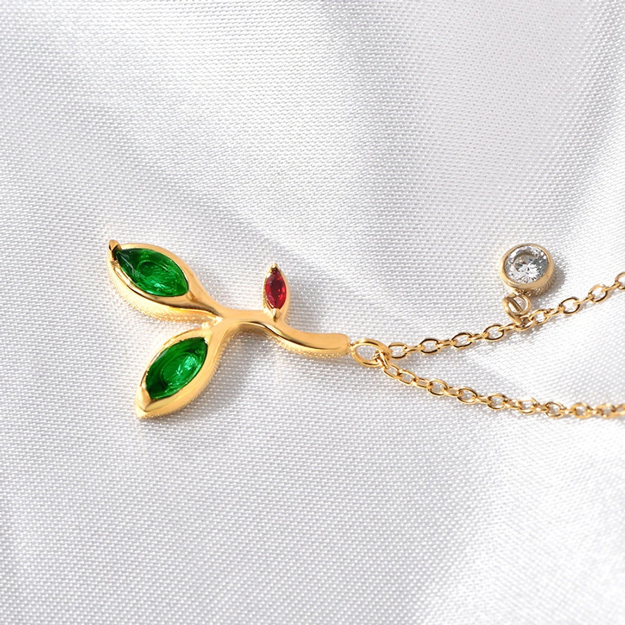 Jewelry Elegant Luxurious Fish Tail 304 Stainless Steel Rhinestones 18K Gold Plated Plating Inlay Pendant Necklace