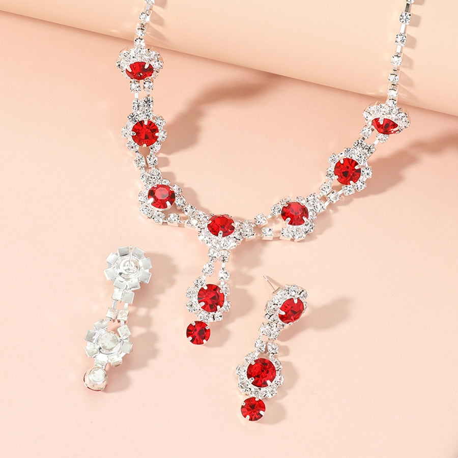 Elegant Luxurious Queen Geometric Alloy Rhinestones Silver Plated Women's