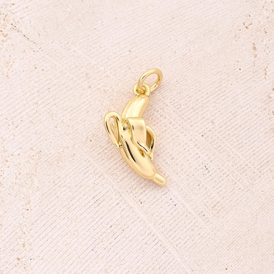1 Pc/Package 11.5x12mm 12.5X5mm 14x9.5mm Hole 2~2.9mm Hole 3~3.9mm Copper 18K Gold Plated Cherry Pineapple Banana Polished Pendant